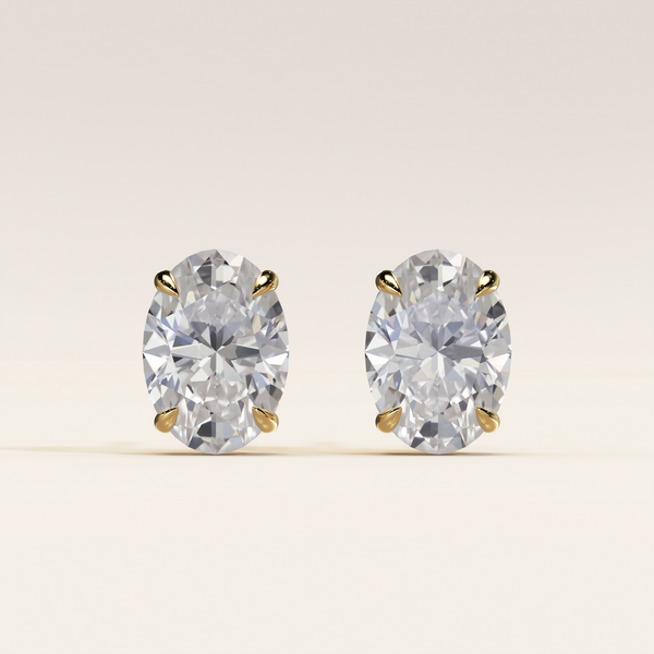 Solitaire Ohrstecker Oval 1.50ct. (2x 0.75ct.)