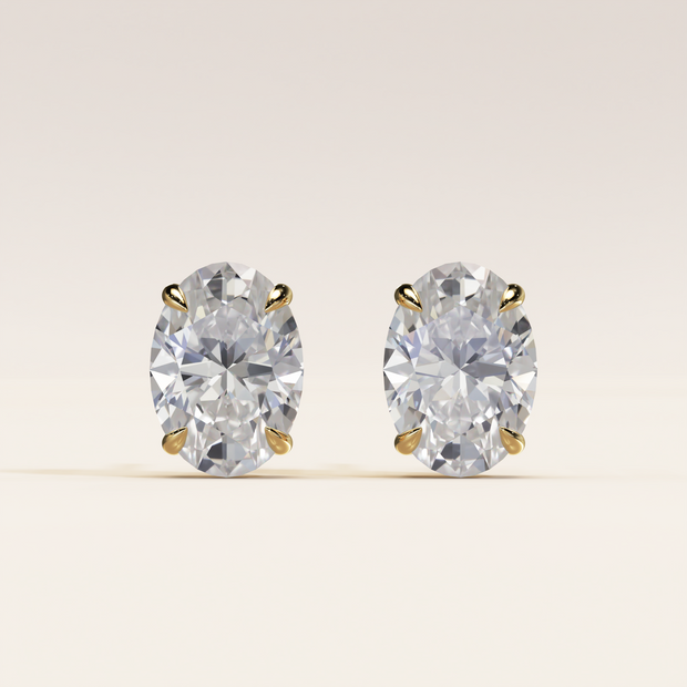 Solitaire Ohrstecker Oval 1.50ct. (2x 0.75ct.)