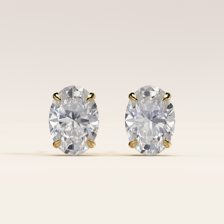 Solitaire Ohrstecker Oval 1.50ct. (2x 0.75ct.)