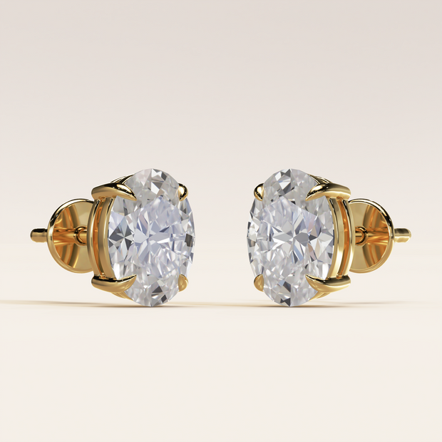 Solitaire Ohrstecker Oval 1.50ct. (2x 0.75ct.)