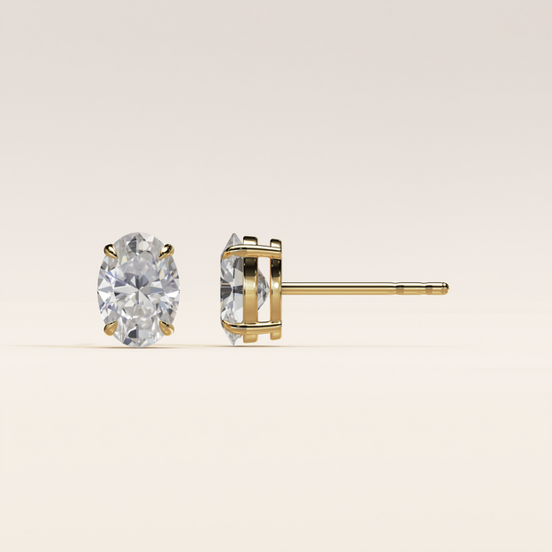 Solitaire Ohrstecker Oval 1.50ct. (2x 0.75ct.)