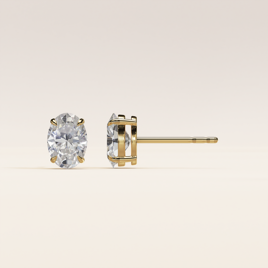Solitaire Ohrstecker Oval 1.50ct. (2x 0.75ct.)