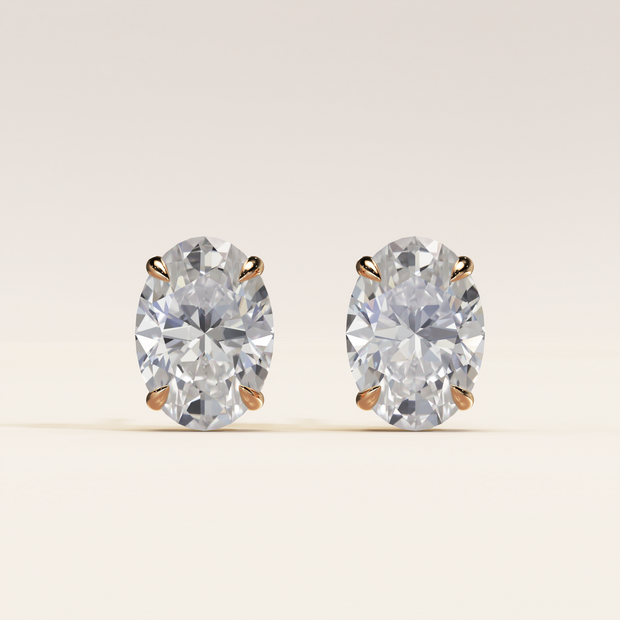 Solitaire Ohrstecker Oval 1.50ct. (2x 0.75ct.)