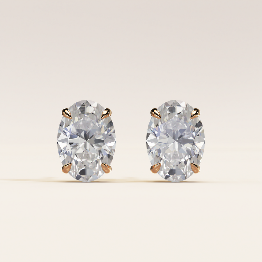 Solitaire Ohrstecker Oval 1.50ct. (2x 0.75ct.)