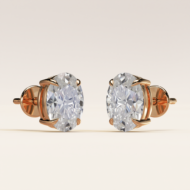 Solitaire Ohrstecker Oval 1.50ct. (2x 0.75ct.)