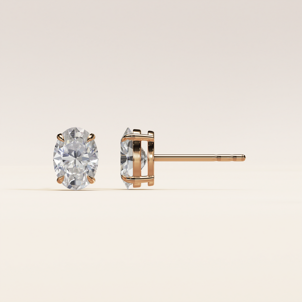 Solitaire Ohrstecker Oval 1.50ct. (2x 0.75ct.)