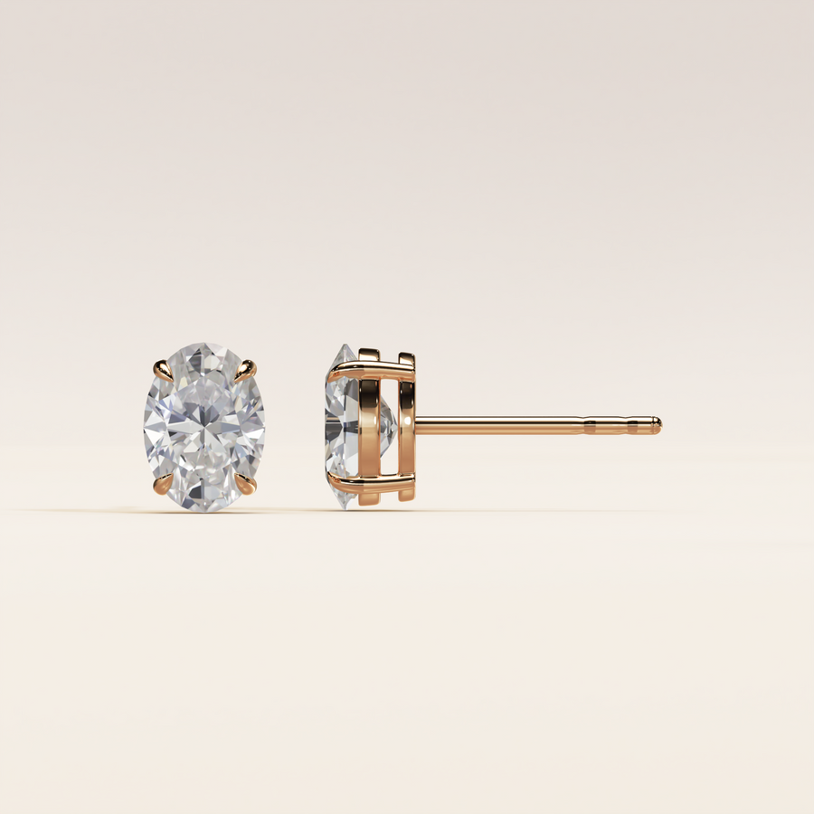 Solitaire Ohrstecker Oval 1.50ct. (2x 0.75ct.)