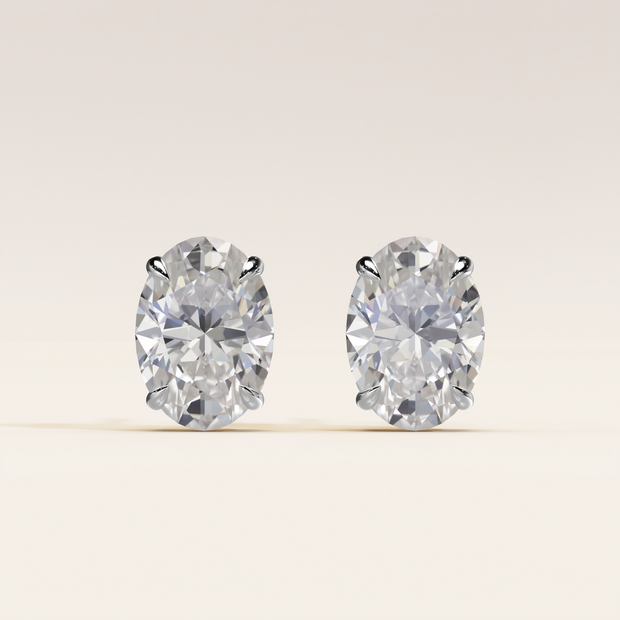 Solitaire Ohrstecker Oval 1.50ct. (2x 0.75ct.)