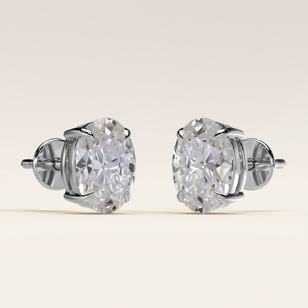 Solitaire Ohrstecker Oval 1.50ct. (2x 0.75ct.)