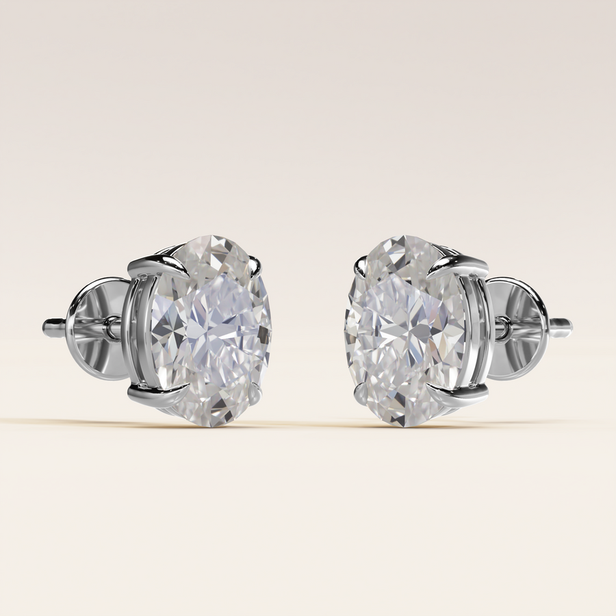 Solitaire Ohrstecker Oval 1.50ct. (2x 0.75ct.)