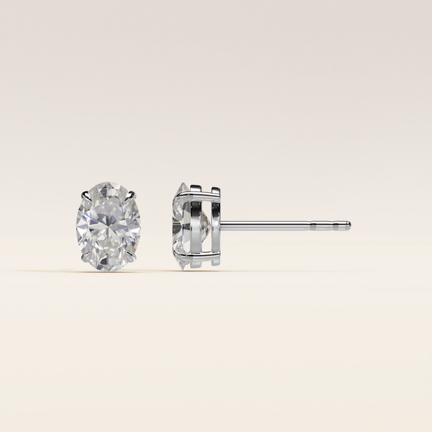 Solitaire Ohrstecker Oval 1.50ct. (2x 0.75ct.)