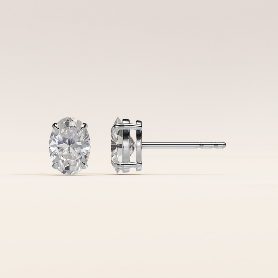 Solitaire Ohrstecker Oval 1.50ct. (2x 0.75ct.)