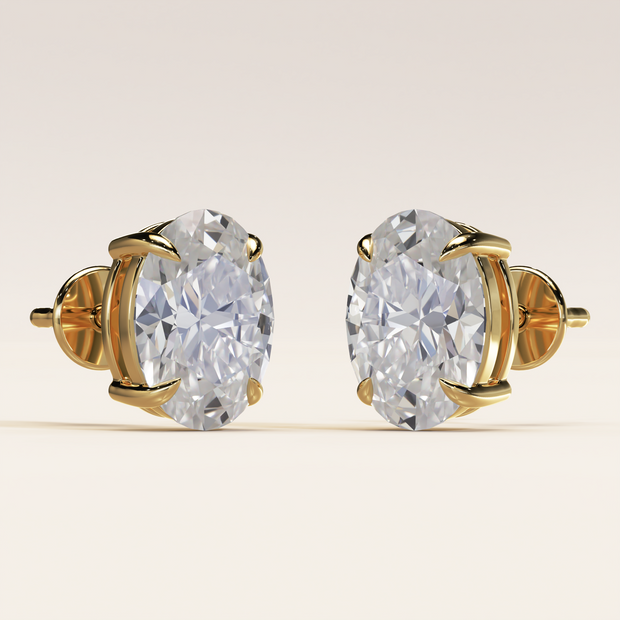 Solitaire Ohrstecker Oval 2.00ct. (2x 1.00ct.)