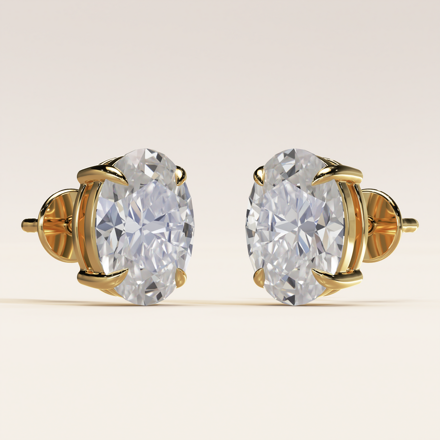 Solitaire Ohrstecker Oval 2.00ct. (2x 1.00ct.)