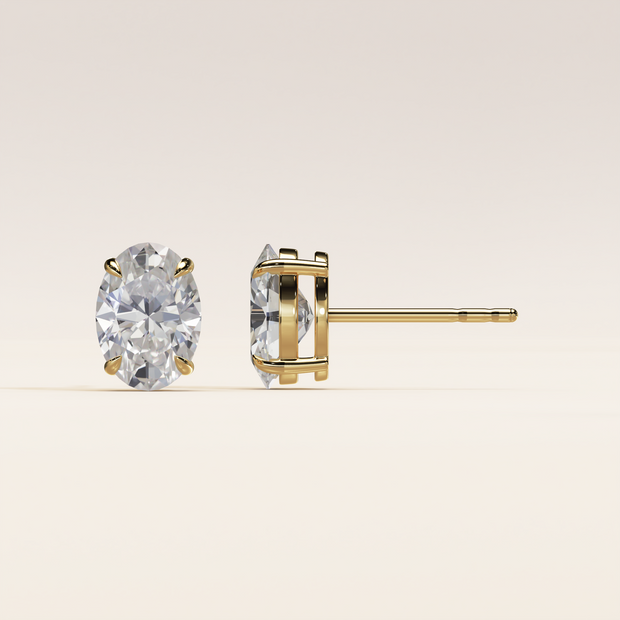 Solitaire Ohrstecker Oval 2.00ct. (2x 1.00ct.)