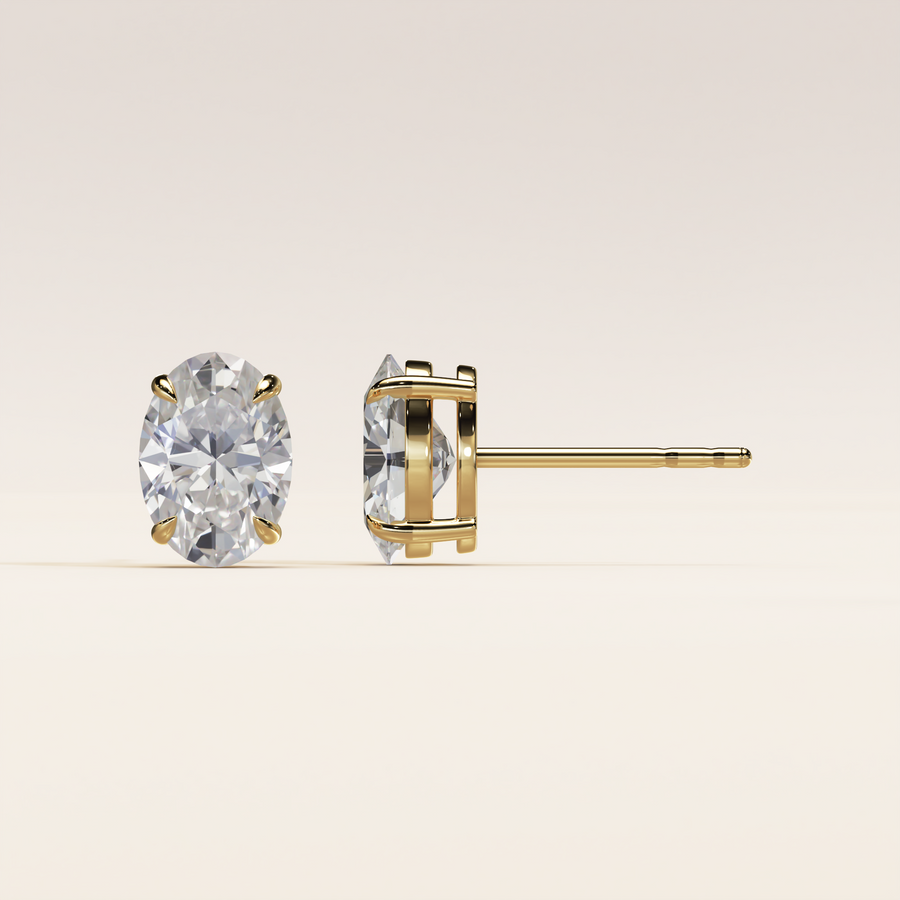 Solitaire Ohrstecker Oval 2.00ct. (2x 1.00ct.)