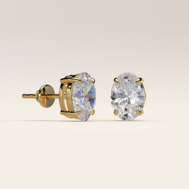 Solitaire Ohrstecker Oval 2.00ct. (2x 1.00ct.)