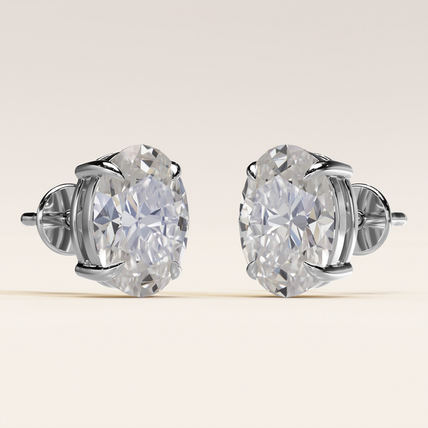 Solitaire Ohrstecker Oval 2.00ct. (2x 1.00ct.)