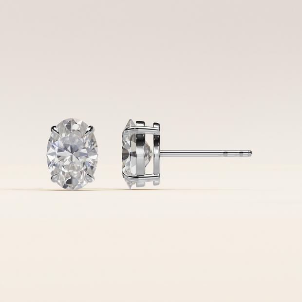 Solitaire Ohrstecker Oval 2.00ct. (2x 1.00ct.)