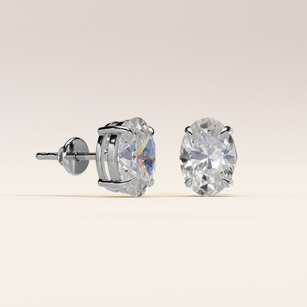 Solitaire Ohrstecker Oval 2.00ct. (2x 1.00ct.)