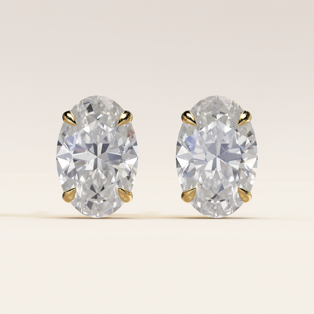 Solitaire Ohrstecker Oval 3.00ct. (2x 1.50ct.)