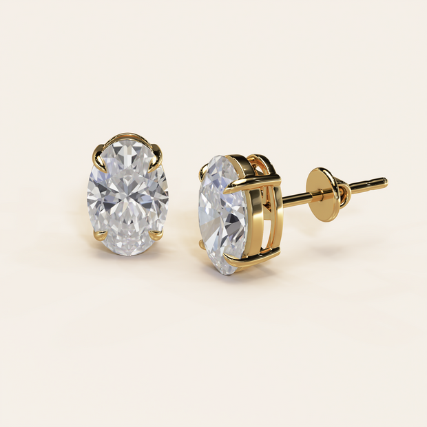 Solitaire Ohrstecker Oval 3.00ct. (2x 1.50ct.)