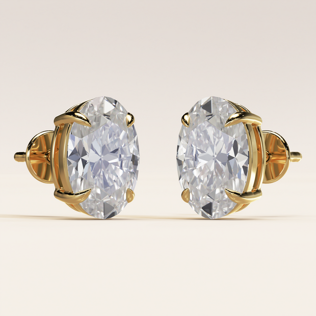 Solitaire Ohrstecker Oval 3.00ct. (2x 1.50ct.)