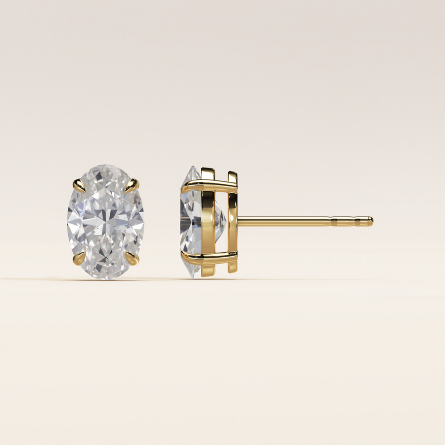 Solitaire Ohrstecker Oval 3.00ct. (2x 1.50ct.)