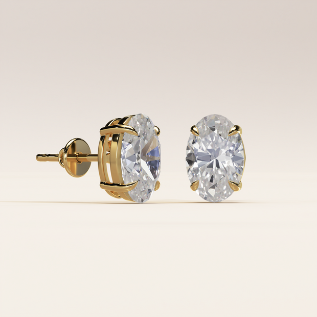Solitaire Ohrstecker Oval 3.00ct. (2x 1.50ct.)