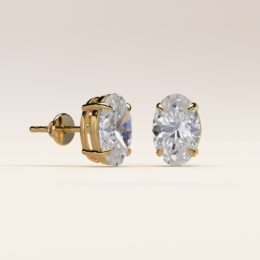 Solitaire Ohrstecker Oval 3.00ct. (2x 1.50ct.)