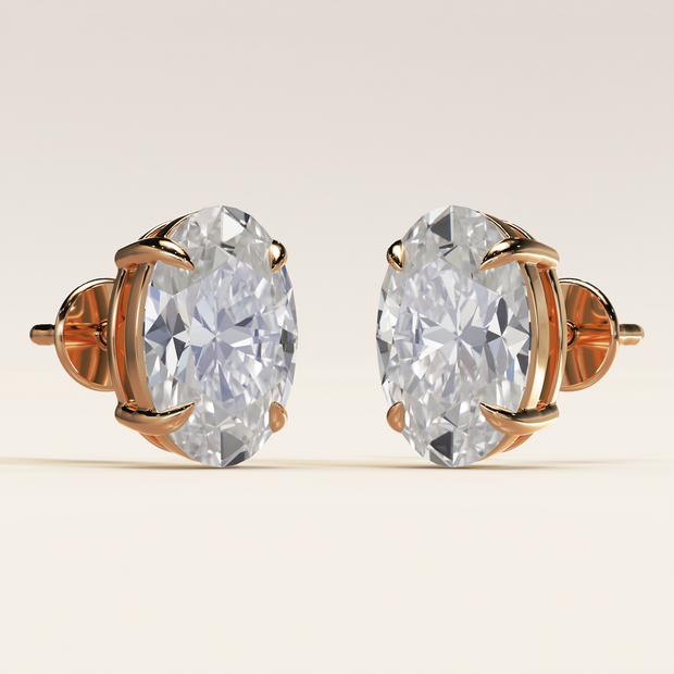Solitaire Ohrstecker Oval 3.00ct. (2x 1.50ct.)