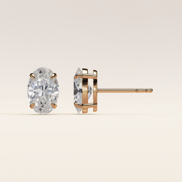 Solitaire Ohrstecker Oval 3.00ct. (2x 1.50ct.)