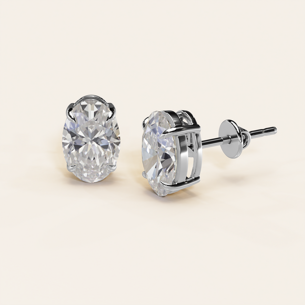 Solitaire Ohrstecker Oval 3.00ct. (2x 1.50ct.)