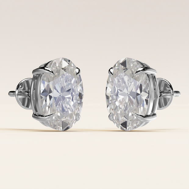 Solitaire Ohrstecker Oval 3.00ct. (2x 1.50ct.)