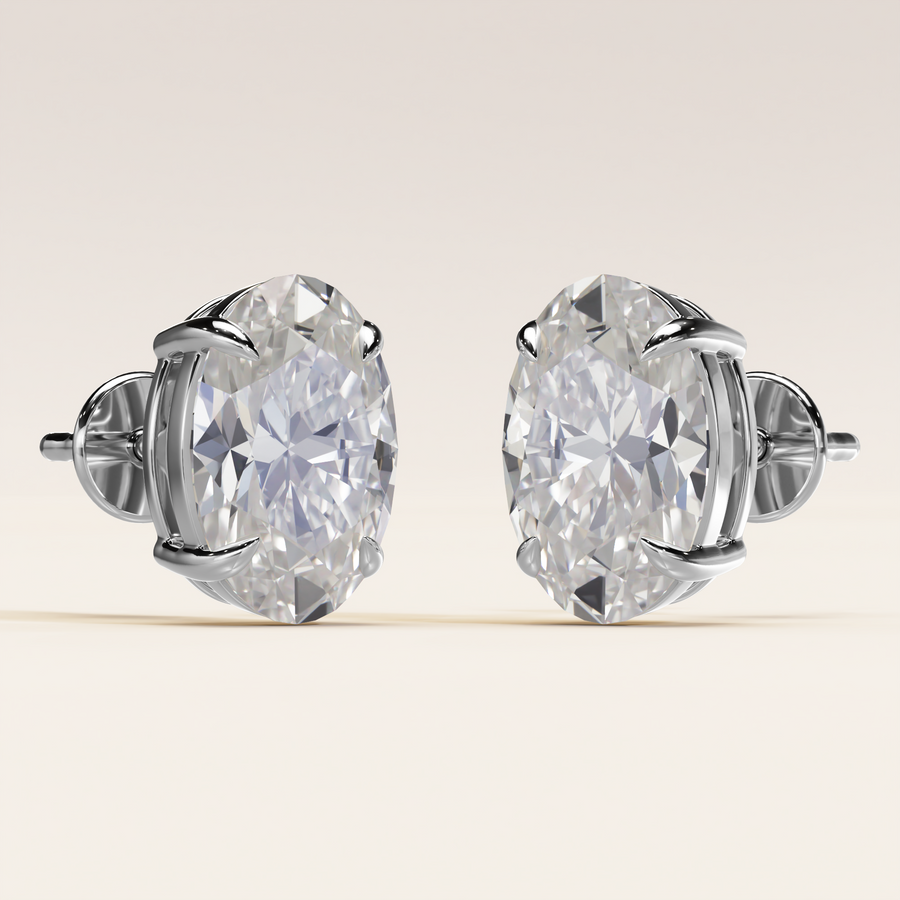 Solitaire Ohrstecker Oval 3.00ct. (2x 1.50ct.)