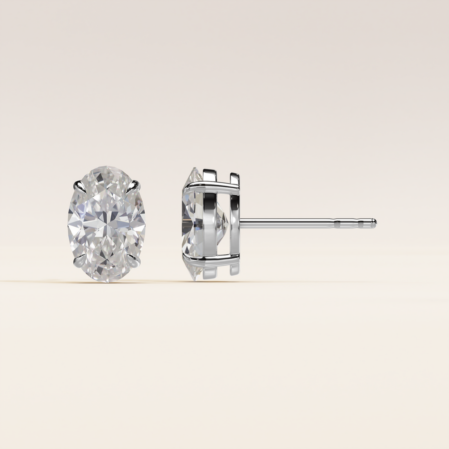 Solitaire Ohrstecker Oval 3.00ct. (2x 1.50ct.)