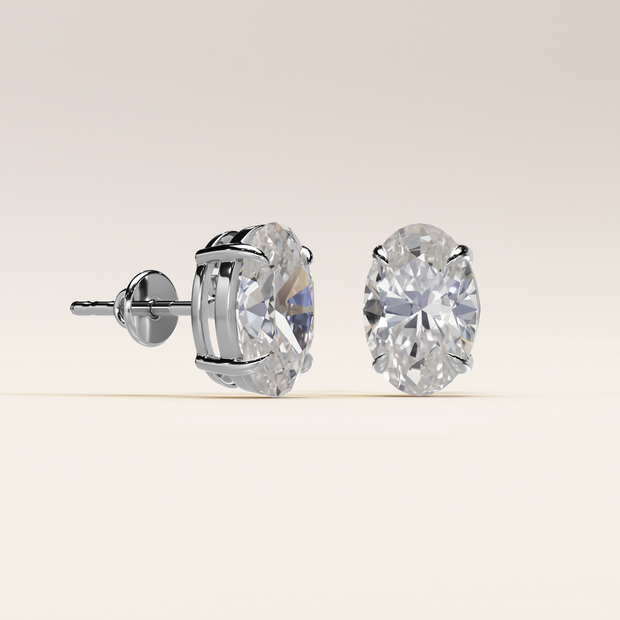 Solitaire Ohrstecker Oval 3.00ct. (2x 1.50ct.)