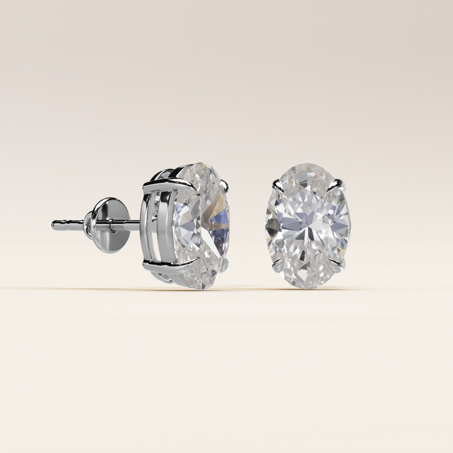 Solitaire Ohrstecker Oval 3.00ct. (2x 1.50ct.)