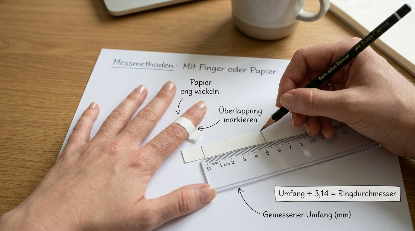 Messung mit Finger oder Papier
